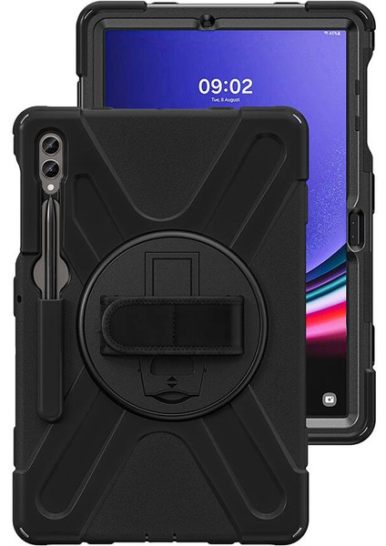 Samsung Galaxy Tab S9 Fe Plus Zırhlı Armour Defender Askılı Kılıf Sm- X610