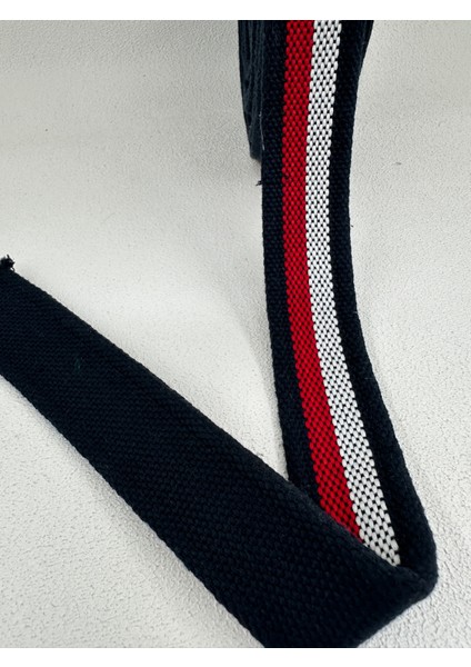 3.3 cm Kolon Şerit-5 Metre-(Çizgili Renk:lacivert-Kırmızı-Beyaz) modelleri