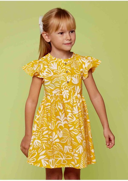 Yazlık Kız Elbise - Sarı