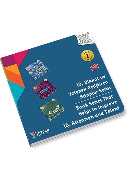 10+ Yaş Level-1 - IQ Dikkat ve Yetenek Geliştiren Kitaplar Serisi | Türkçe-İngilizce