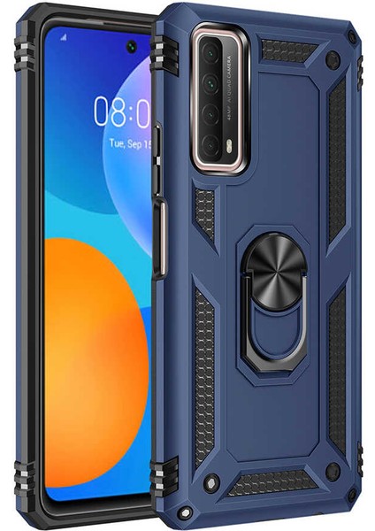 Huawei P Smart 2021 Kılıf Vega Yüzüklü Standlı Darbe Korumalı