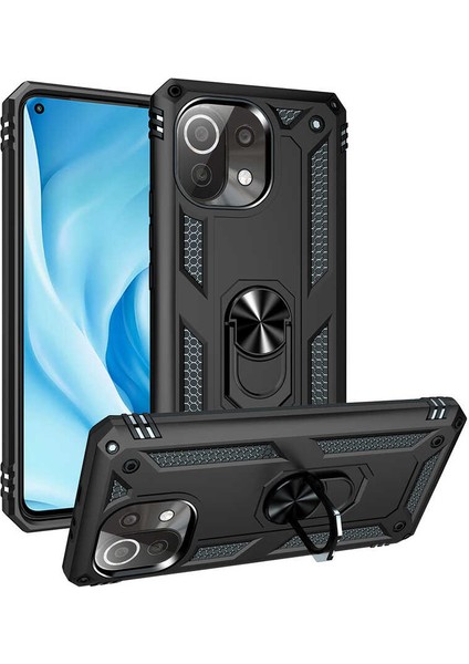 Xiaomi Mi 11 Lite Kılıf Vega Yüzüklü Standlı Darbe Korumalı