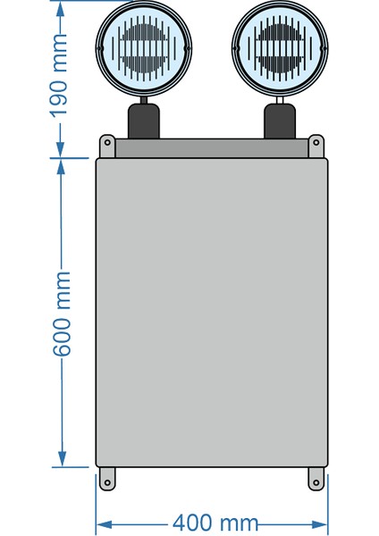 Vsle-226/1 Versalite Ip-65 2X26 Led Kesintide 60 Dak. Ensto Kasa Acil Aydınlatma Armatürü