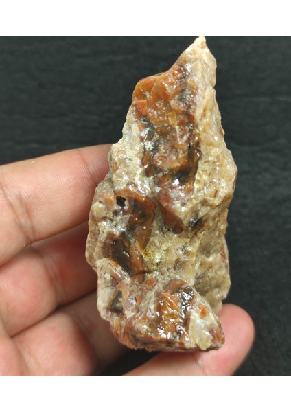 Dekoratif Orjinal Koleksiyonluk 1. Kalite Ham Ateş Opal ve Bal Opal Doğal Taş A129