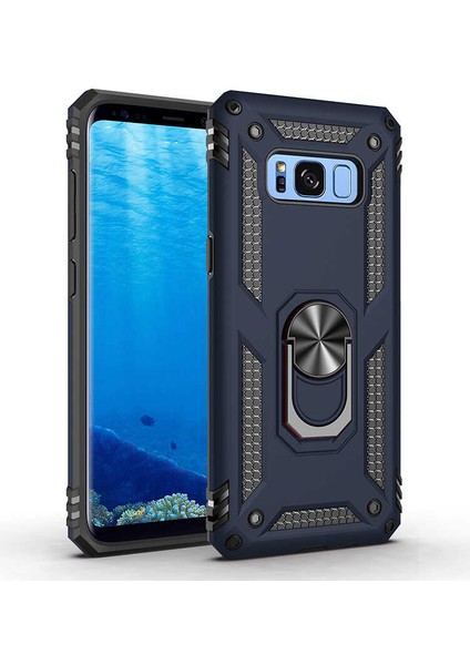 Samsung Galaxy S8 Kılıf Vega Yüzüklü Standlı Darbe Korumalı