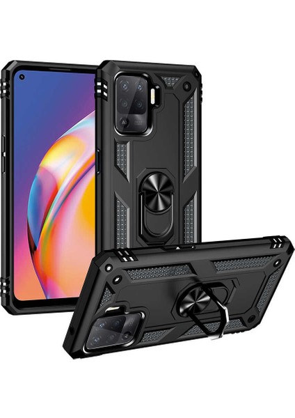 Oppo Reno 5 Lite Kılıf Vega Yüzüklü Standlı Darbe Korumalı