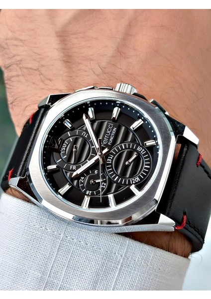 Siyah Renk Deri Kordon Erkek Kol Saati 03382 modelleri