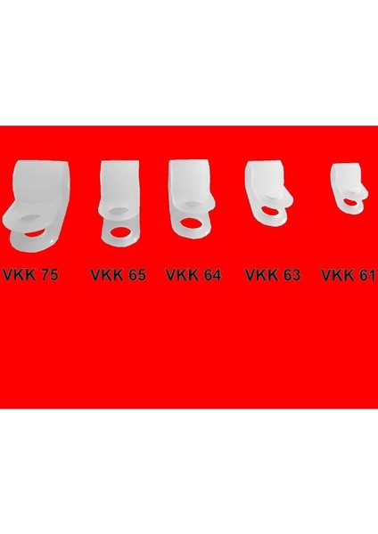 Vidalı Kablo Klipsi VKK63 (300 Adet)