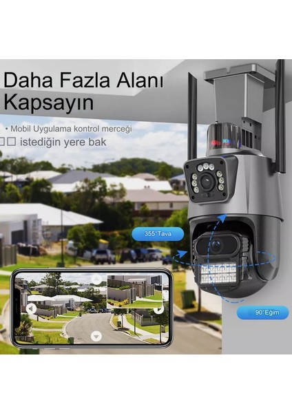 Ip Kamera 4mp Sabit 4mp Hareketli Sensör Siren Dış Ortam Speed Dome Akıllı Kamera 8x Zoom