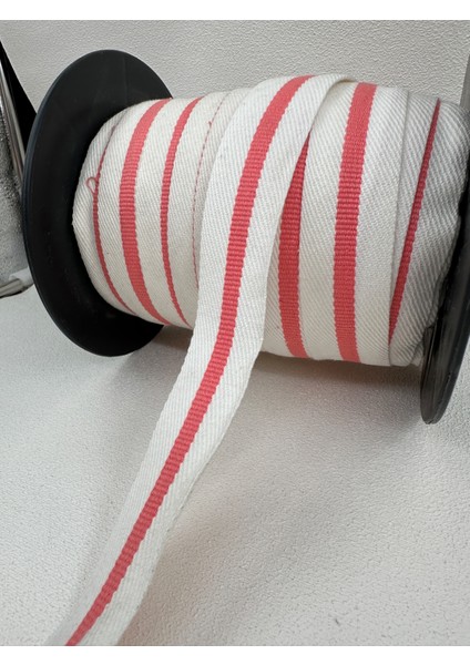 3 cm Çizgili Grogren Şerit-(Beyaz-Pembe) modelleri