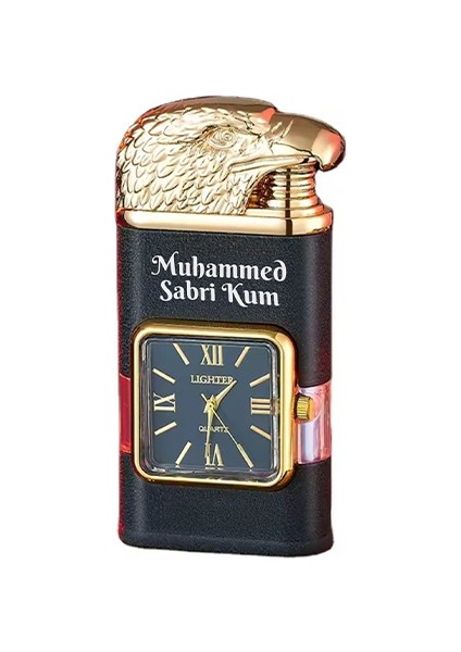 Kişiye Özel Isimli Kartal Rüzgar Geçirmez Saatli Gazlı Tasarım Çakmak