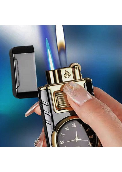 Kişiye Özel Isim ve Söz Baskılı Rüzgar Geçirmez Saatli Gazlı Tasarım Çakmak fiyatları