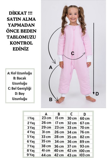 Kız Erkek Çocuk Kalın Elyaf Dolgulu Premium Kalite 2.5 Tog Desenli Uyku Tulumu fiyatları