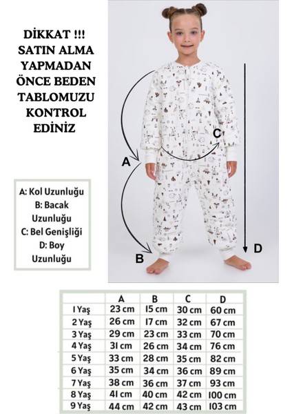 Kız Erkek Çocuk Kalın Elyaf Dolgulu Premium Kalite 2.5 Tog Desenli Uyku Tulumu fiyatları