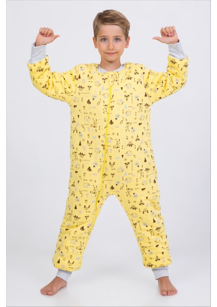 Kız Erkek Çocuk Kalın Elyaf Dolgulu Premium Kalite 2.5 Tog Desenli Uyku Tulumu modelleri