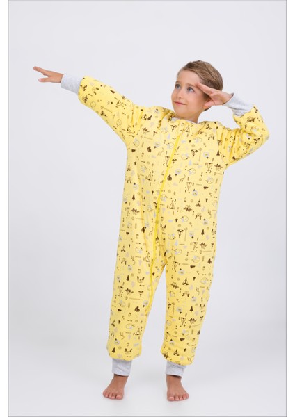 Kız Erkek Çocuk Kalın Elyaf Dolgulu Premium Kalite 2.5 Tog Desenli Uyku Tulumu indirimleri