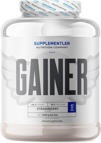 Supplementler.com Gainer 3000 gr - Çilek