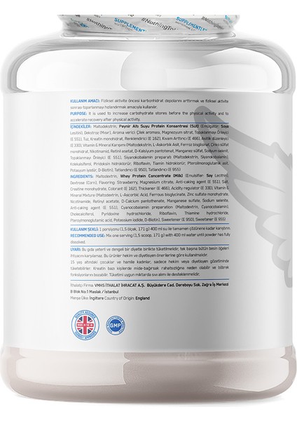 Supplementler.com Gainer 3000 gr - Çilek