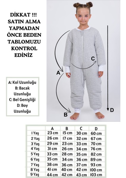 Kız Erkek Çocuk Kalın Elyaf Dolgulu Premium Kalite 2.5 Tog Desenli Uyku Tulumu fiyatları
