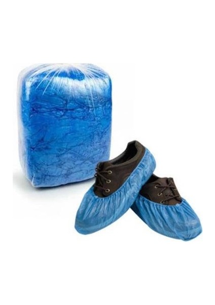 Tek Kullanımlık Mavi Galoş 500'LÜ Paket 8 Micron