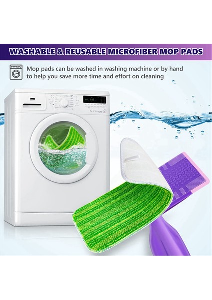 Swiffer Wet Jet ile Uyumlu Yeniden Kullanılabilir Paspas Pedleri, Islak Jet Pedleri Yedekleri, Mikrofiber Yedek Pedler 4'lü Paket Mor (Yurt Dışından) fiyatları
