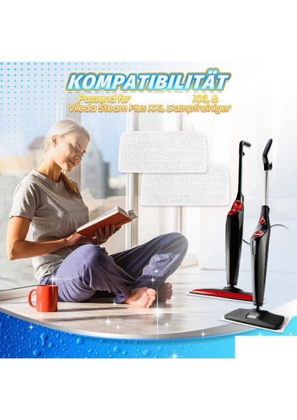 Vileda Steam Xxl Buharlı Paspas Aksesuarları Yıkanabilir Paspas Bezi Pedleri Için Uyumlu Yedek Parça Paspas Pedi (Yurt Dışından) fırsatları
