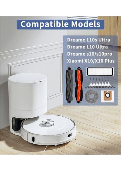 L10S ULTRA/L10 ULTRA/L10 Prime Robotlu Süpürge ile Uyumlu Ana Yan Fırça Paspas Bezi Aksesuarları Değiştirme (Yurt Dışından) fırsatları