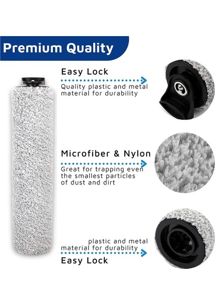 Tineco Floor One S3 ve Ifloor 3 Kablosuz Islak Kuru Süpürge ile Uyumlu 6x Yedek Rulo Fırça ve Filtre Kiti (Yurt Dışından) indirimleri