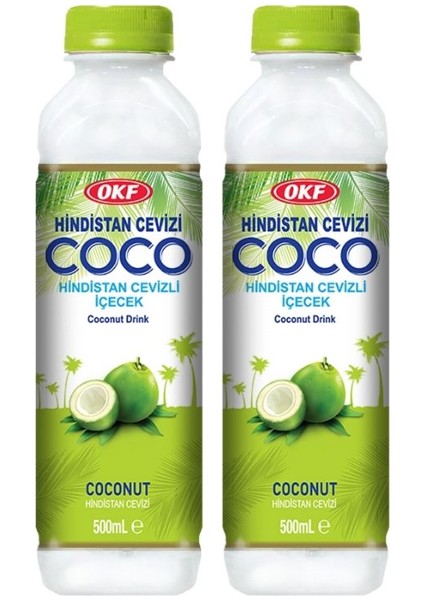 Coconut Drink Hindistan Cevizli Içecek 500ML 2'li Set