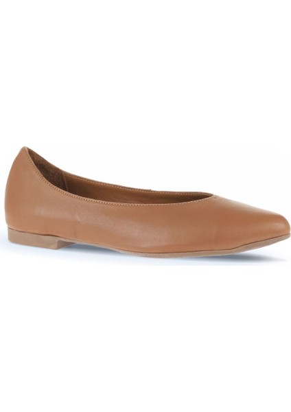 Bueno Shoes Kahverengi Deri Kadın Az Topuklu Ayakkabı 01Wr3110 01Wr3110