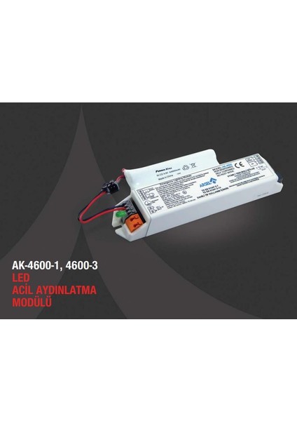 AK-4600-1 LED Lambalar İçin Acil Durum Yedekleme Kiti Kesintide 60 Dak. Yanan 3,5-70 Volt LED Lamba