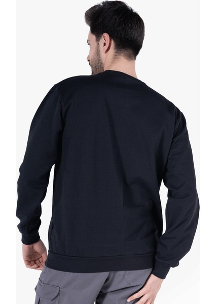 Yıldırımlar 2 İplik Bisiklet Yaka Sweatshirt