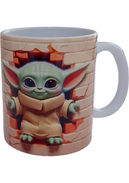 Baby Yoda Baskılı Kupa,yıldız Savaşları Karakterli Kupa,baskılı Kupa