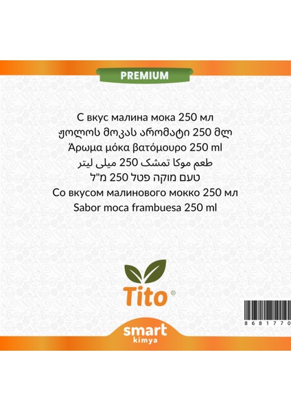 Premium Ahududulu Mocha Aroması 250 ml fiyatları