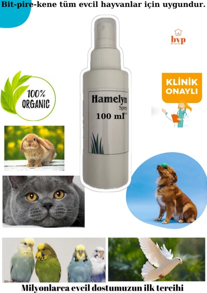 İstanbul Kimya Hamelyn Bit, Pire, Kene, Spreyi Köpek, Kedi, Kafes Kuşları 100 ml