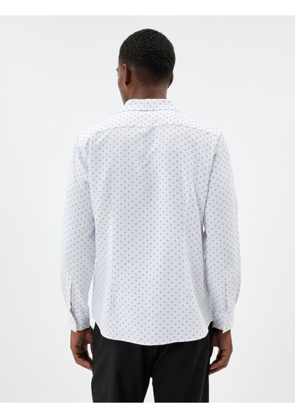 Slim Fit Gömlek Uzun Kollu Pamuk Karışımlı fırsatları