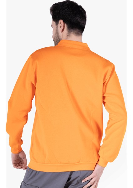 Yıldırımlar 3 İplik Polo Yaka Fleto Cepli Sweatshirt