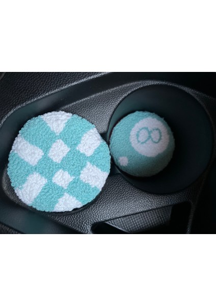 Punch Nakışı Işlemeli Araba Bardak Altlığı / Carcoaster / Araba Içi Dekorasyon