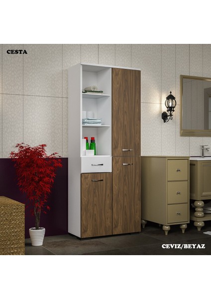 55x160 cm Banyo Dolabı Çok Amaçlı Dolap Mutfak Dolabı