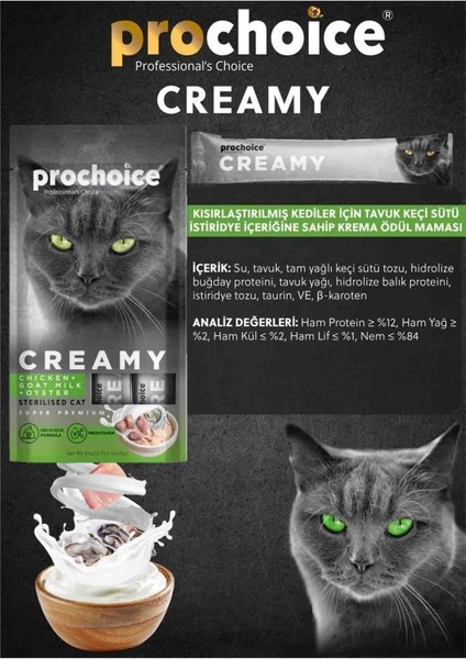 Creamy Tavuklu Keçi Sütlü Likit Ödül 4 x 15 gr x 4 Adet fiyatları