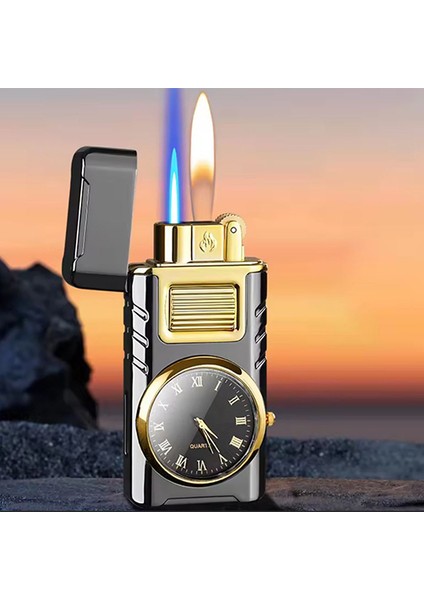 Kişiye Özel Isim Baskılı Metal Rüzgar Geçirmez Saatli Gazlı Tasarım Çakmak fırsatları