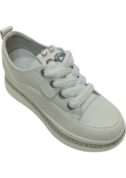 Beyaz Deri Kadın Sneaker Spor Ayakkabı fiyatları