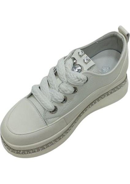 Beyaz Deri Kadın Sneaker Spor Ayakkabı modelleri