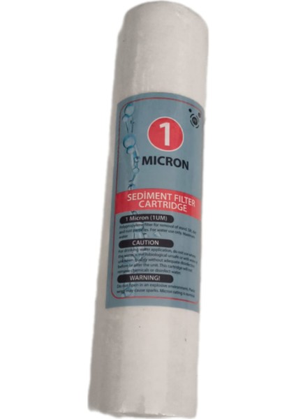 10" 1 Micron Su Arıtma Filtresi Sediment Spun Elyaf (Adet Seçenekleri)