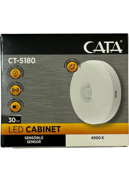 CT-5180 4000K (Günışığı) Mıknatıslı Kabin LED Aydınlatma (10 Adet)