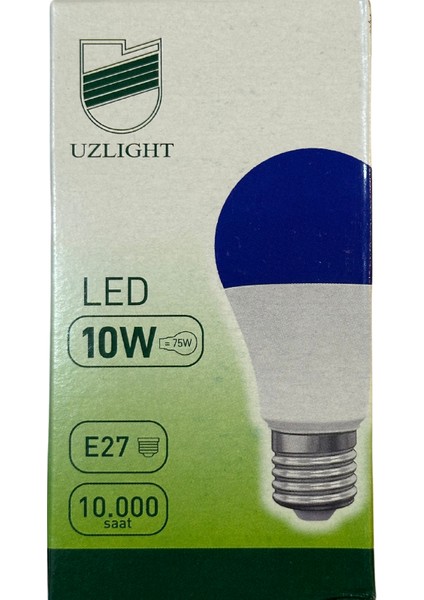 10W(75W) 11000K (Mavi Işık) E27 Duylu LED Ampul (10 Adet)