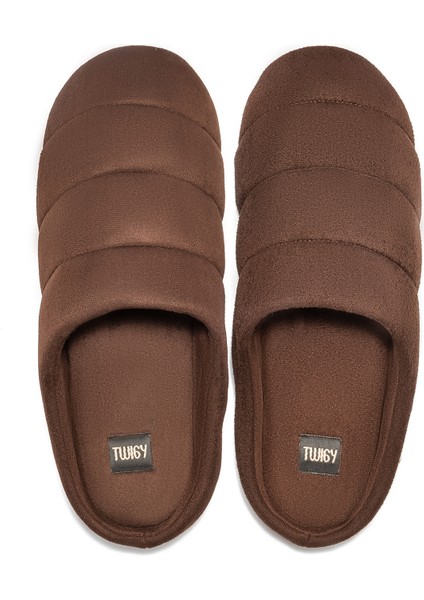 Adamo Erkek Ev Terliği Sessiz Taban Kahverengi 41/46