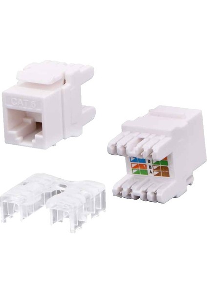 Jack 1 RJ45 Cat6 180 Derece 10 Adet