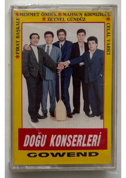 Doğu Konserleri Gowend Kaset Mahsun Kırmızıgül Fırat Başkale ... (Jelatininde Sıfır Orjnal Dönem Kağıt Baskı Kaset)