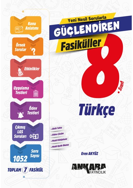 Ankara Yyaıncılık 8. Sınıf Türkçe Güçlendiren Fasiküller 2024-2025 Güncel Baskı